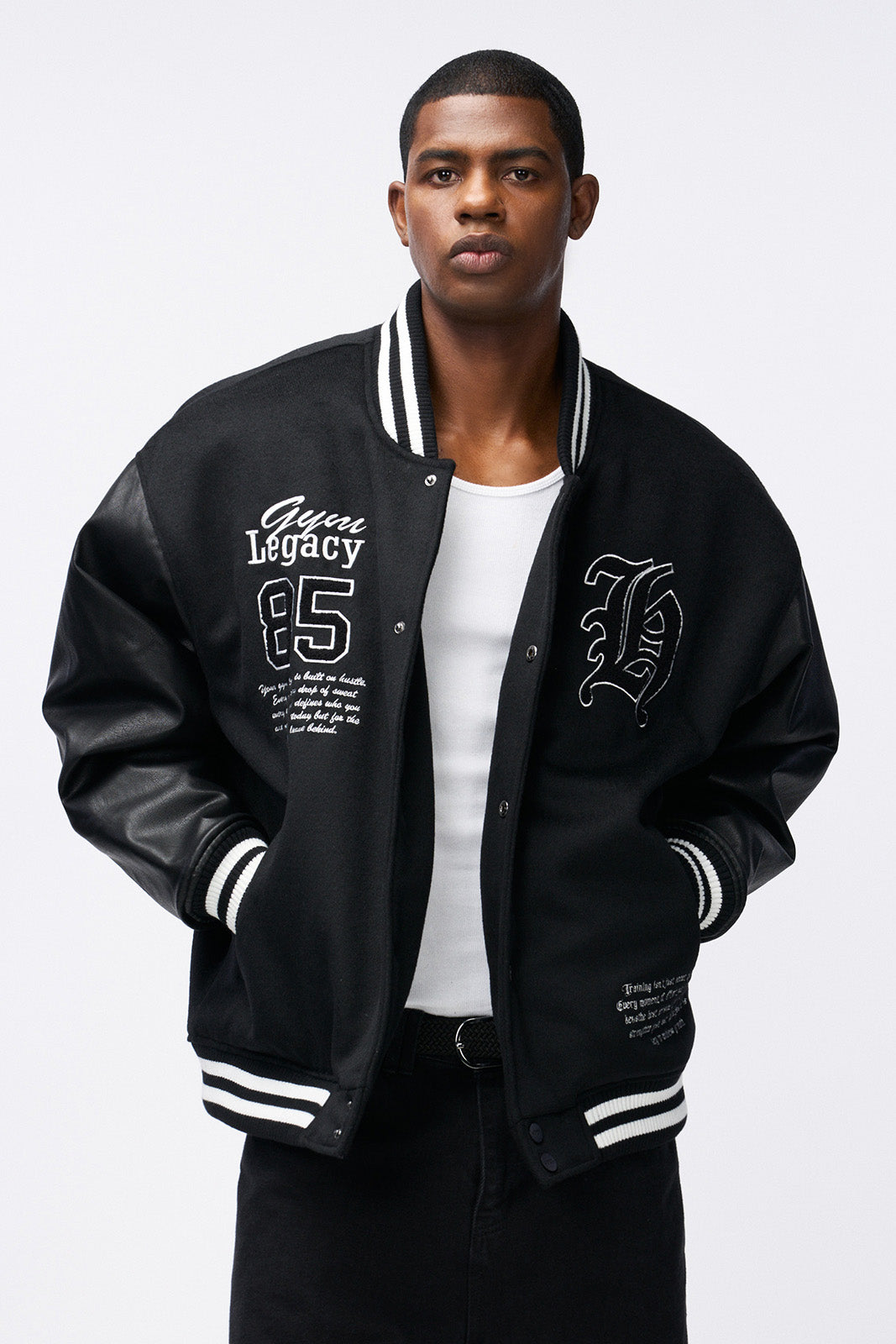 Padded Varsity Wool Jacket
