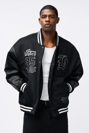 Padded Varsity Wool Jacket