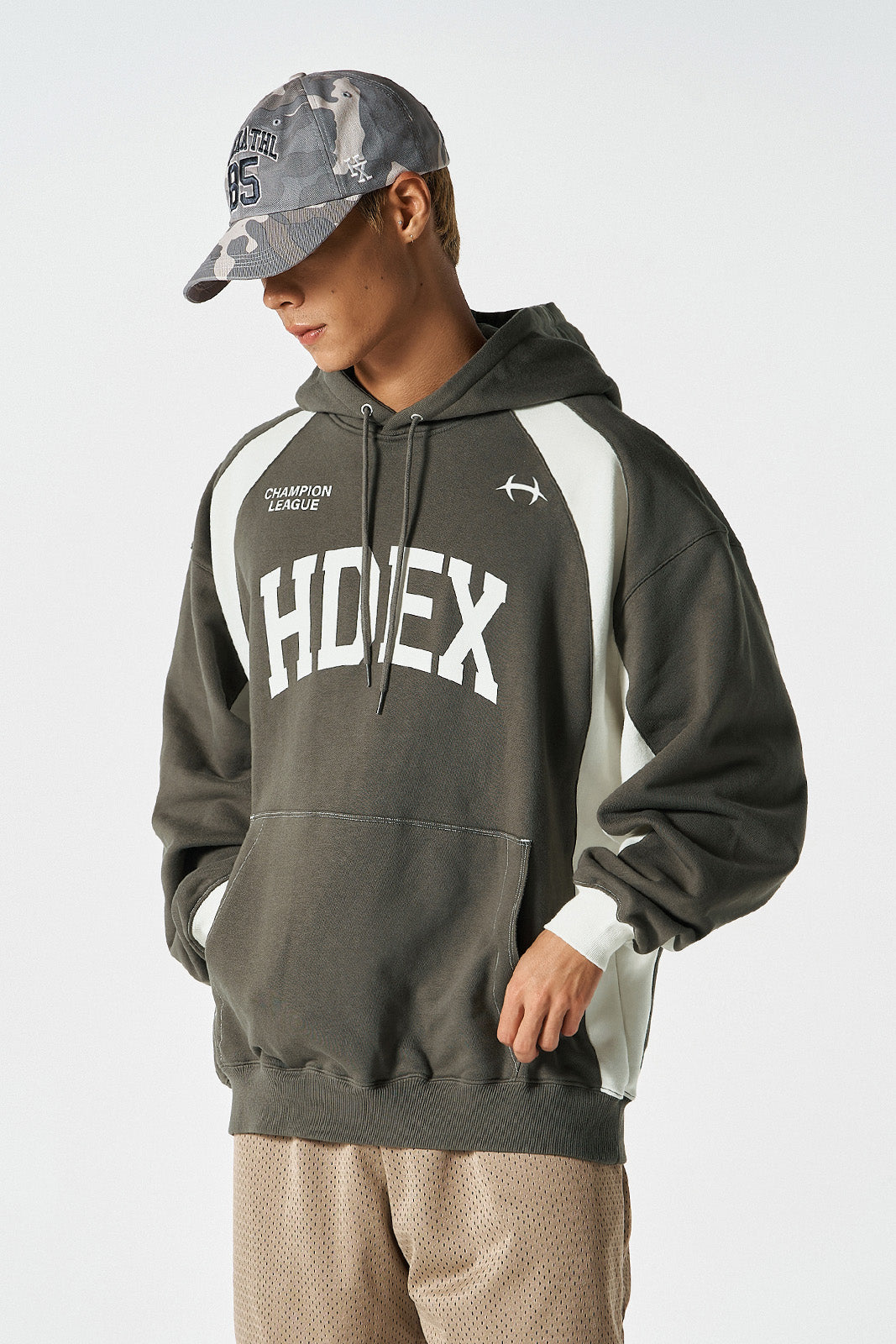 Side Color Block Hoodie