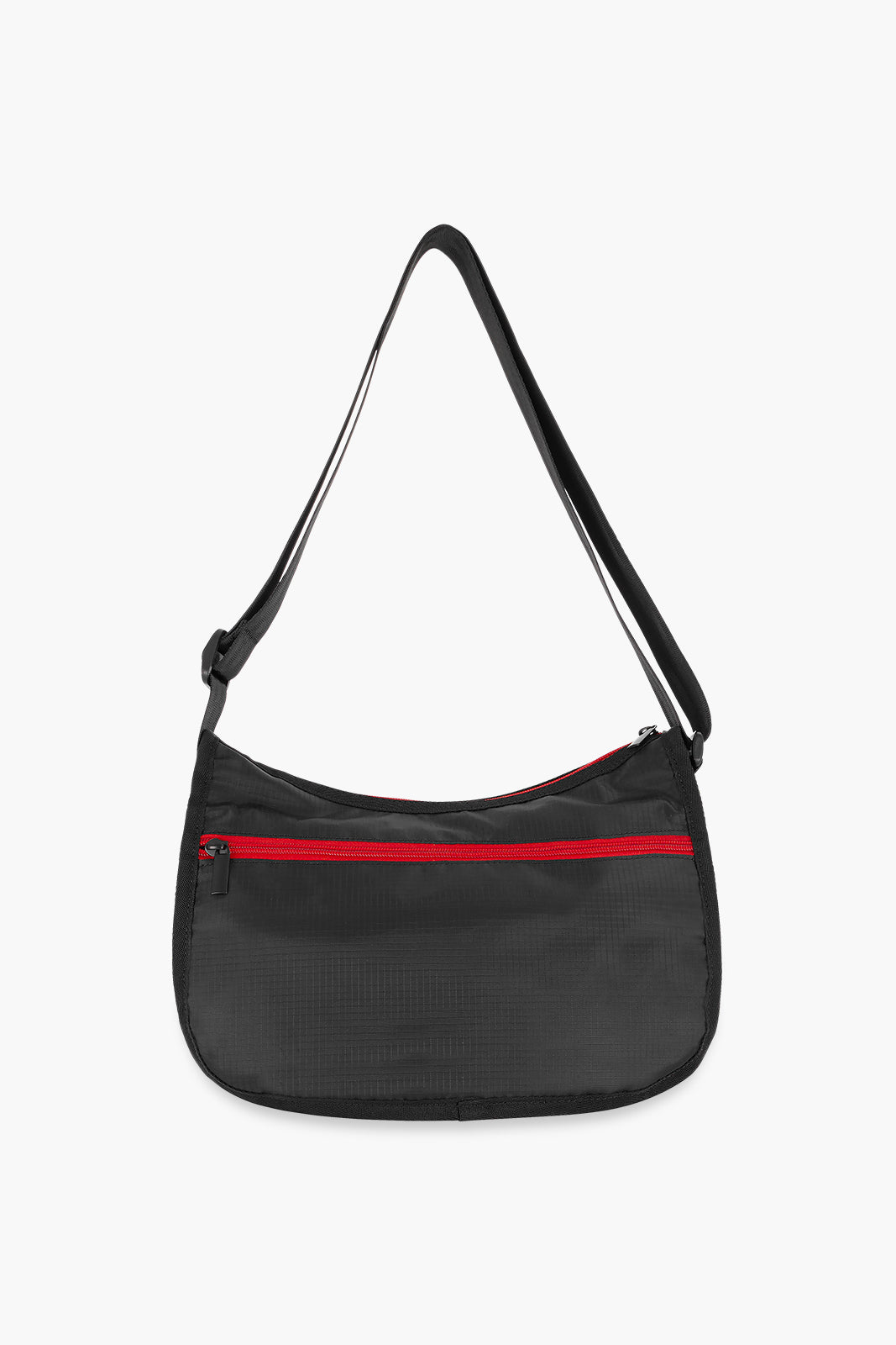Nylon Rib Pocket Shoulder Bag