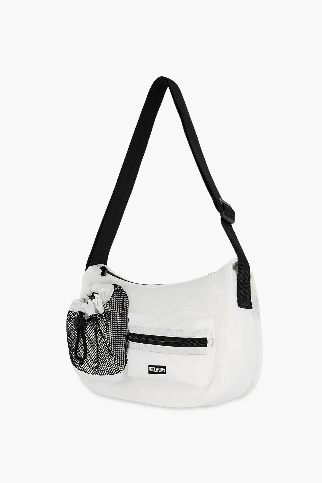 Nylon Rib Pocket Shoulder Bag