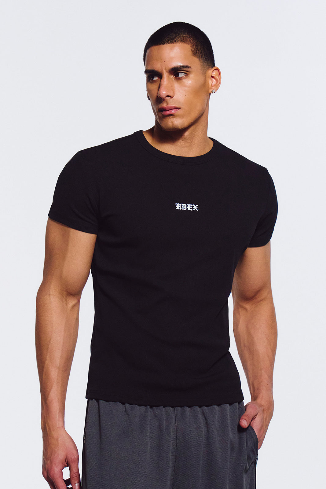 Essential Ribbed Muscle Fit Short Sleeve