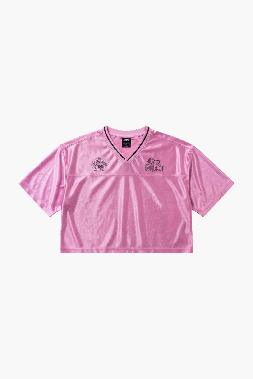 Star Satin Crop Short Sleeve