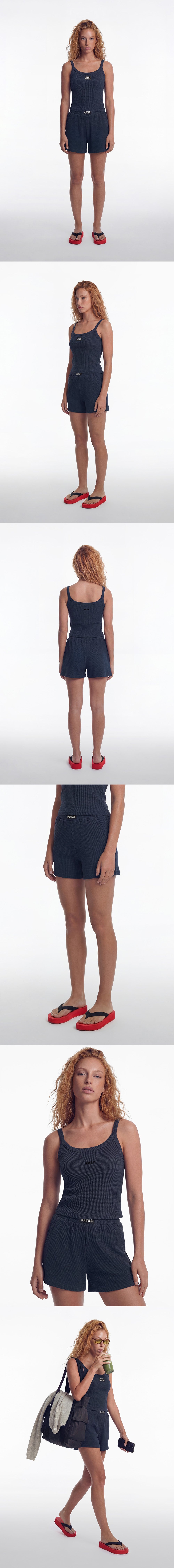 One Mile Label Waffle Shorts W