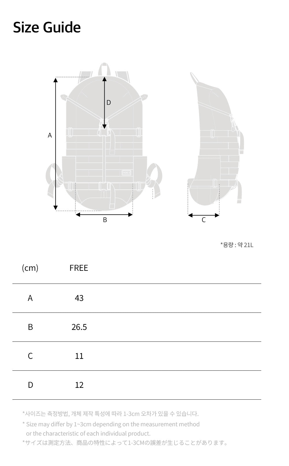 EZ Y Ripstop Backpack 21L
