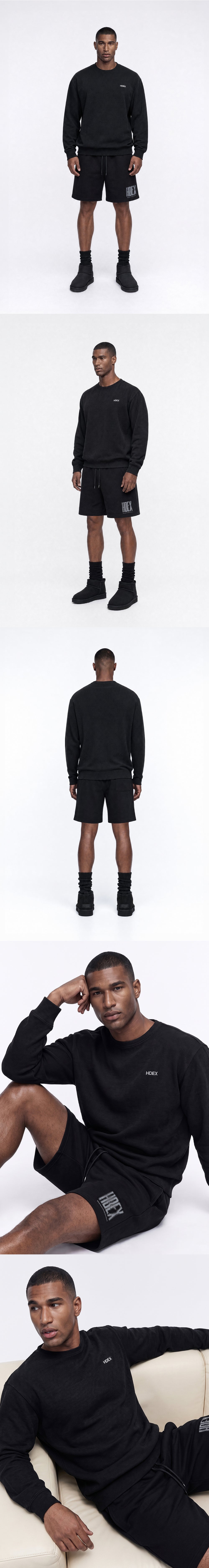 Soft Velour Waffle Crewneck