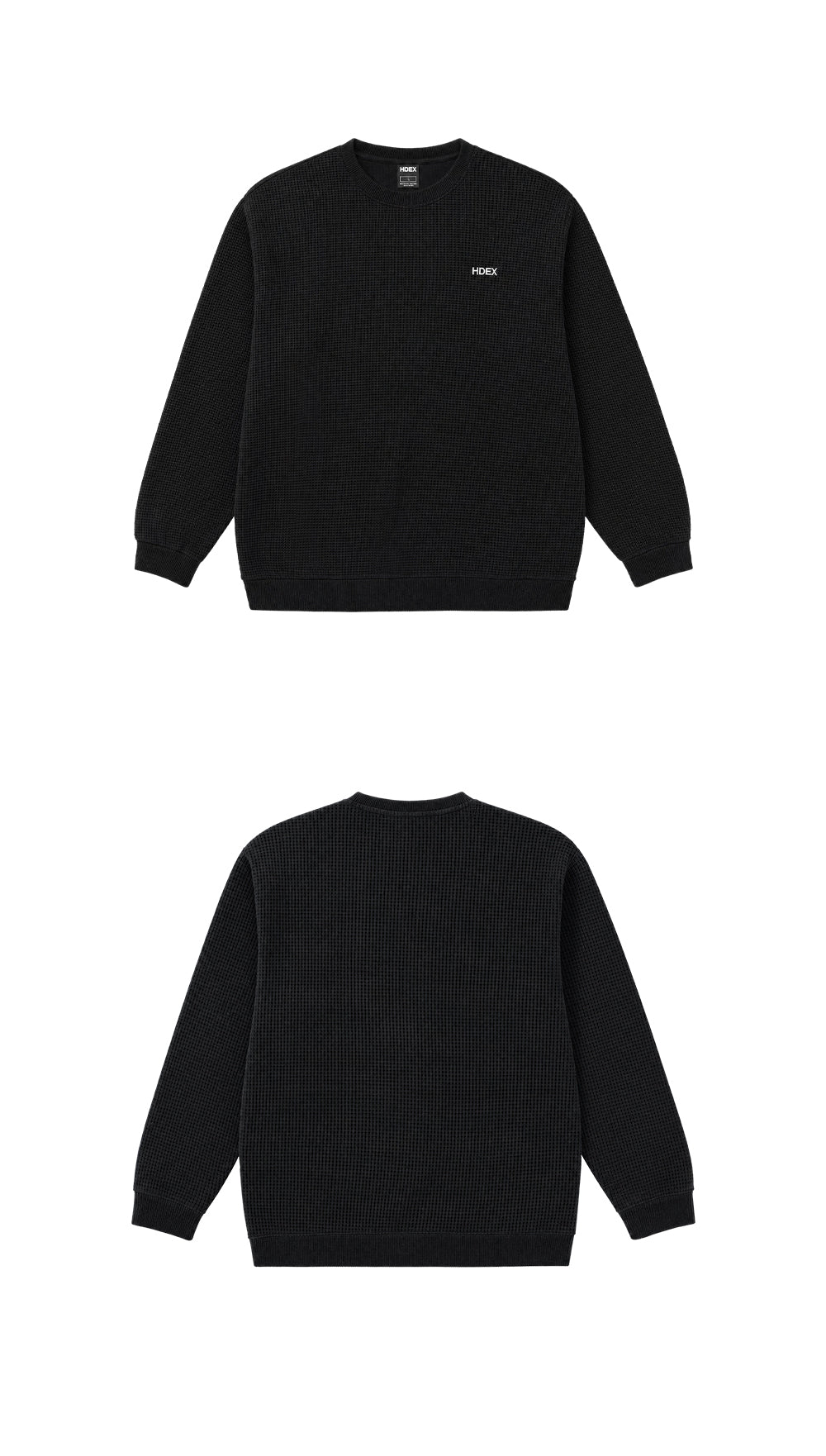 Soft Velour Waffle Crewneck
