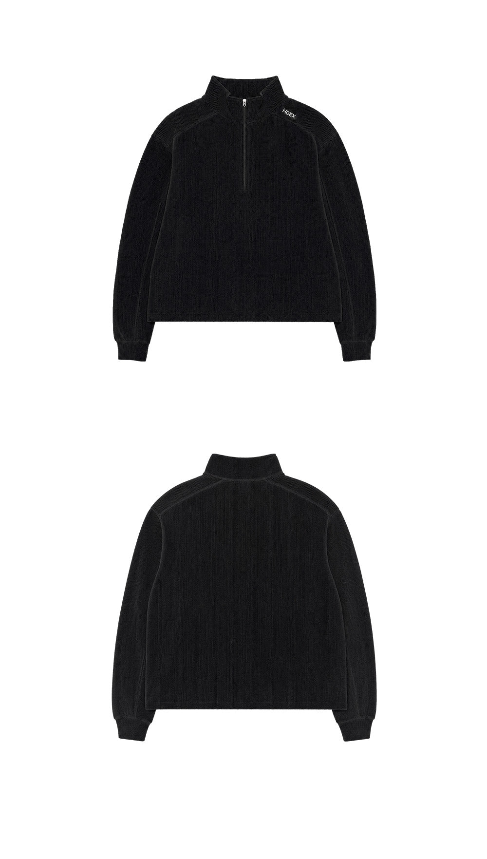 Soft Velour Waffle Half Zip-Up