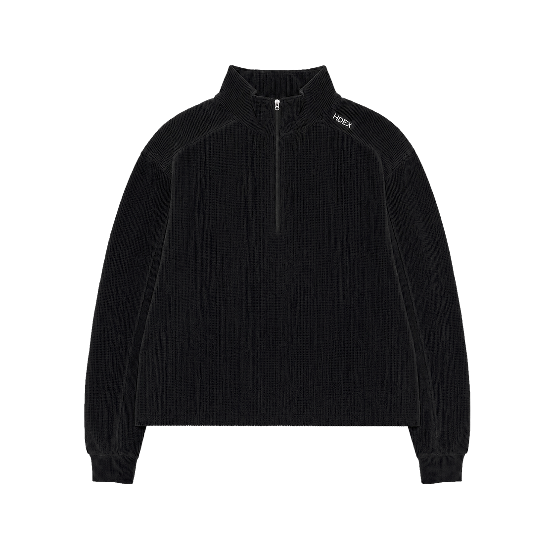 Soft Velour Waffle Half Zip-Up