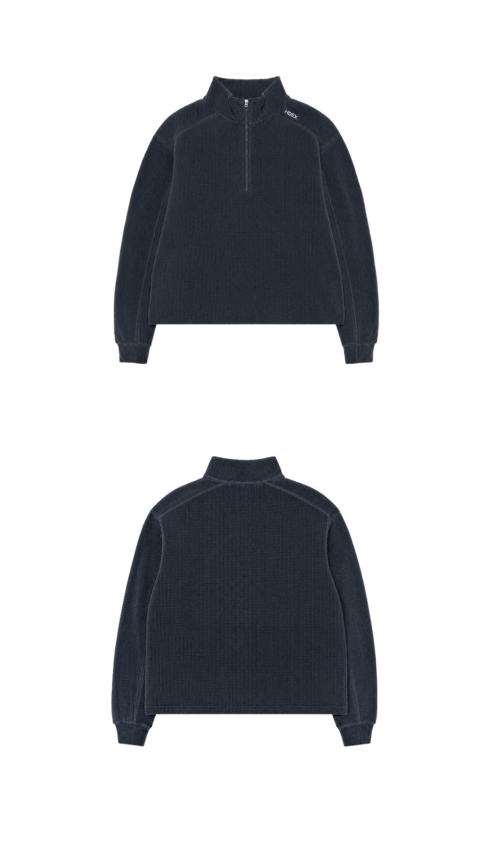 Soft Velour Waffle Half Zip-Up