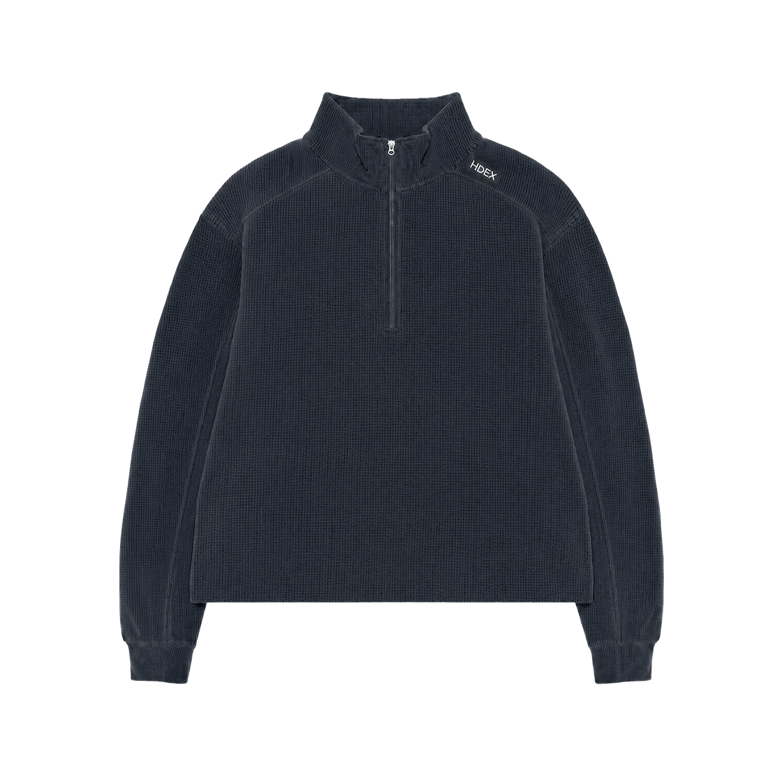 Soft Velour Waffle Half Zip-Up