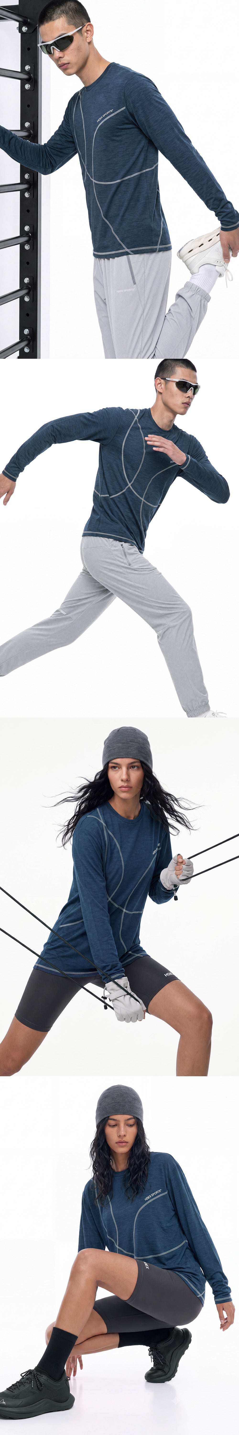 Curve Stitch Running Long Sleeve