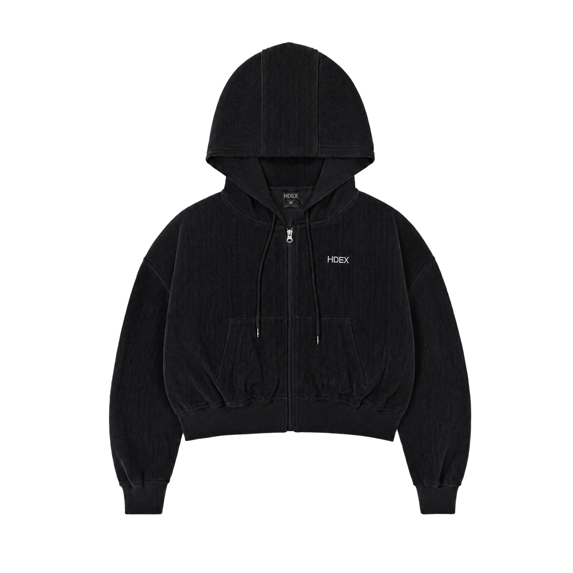 Soft Velour Waffle Hoodie Zip-Up W