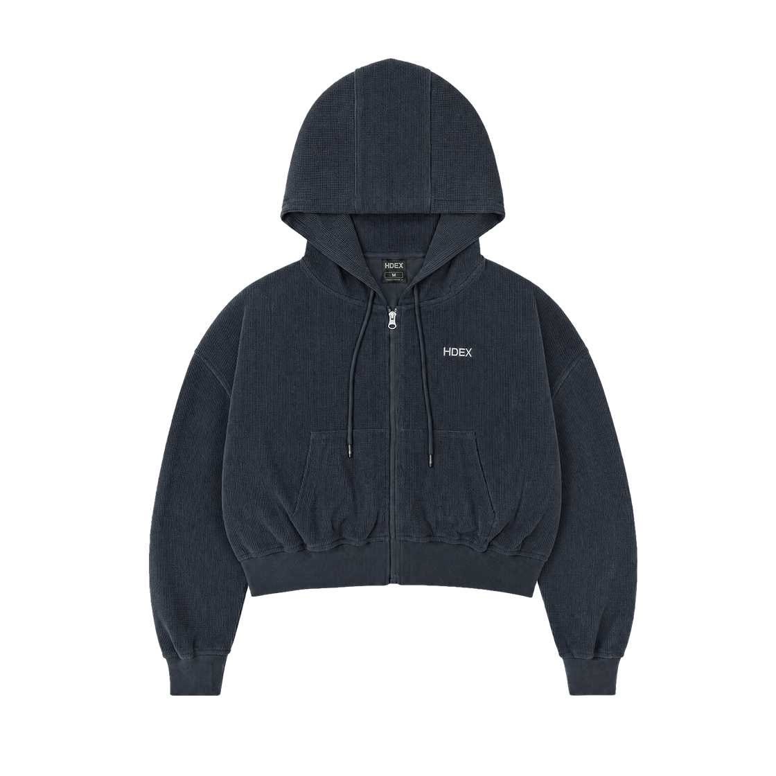 Soft Velour Waffle Hoodie Zip-Up W