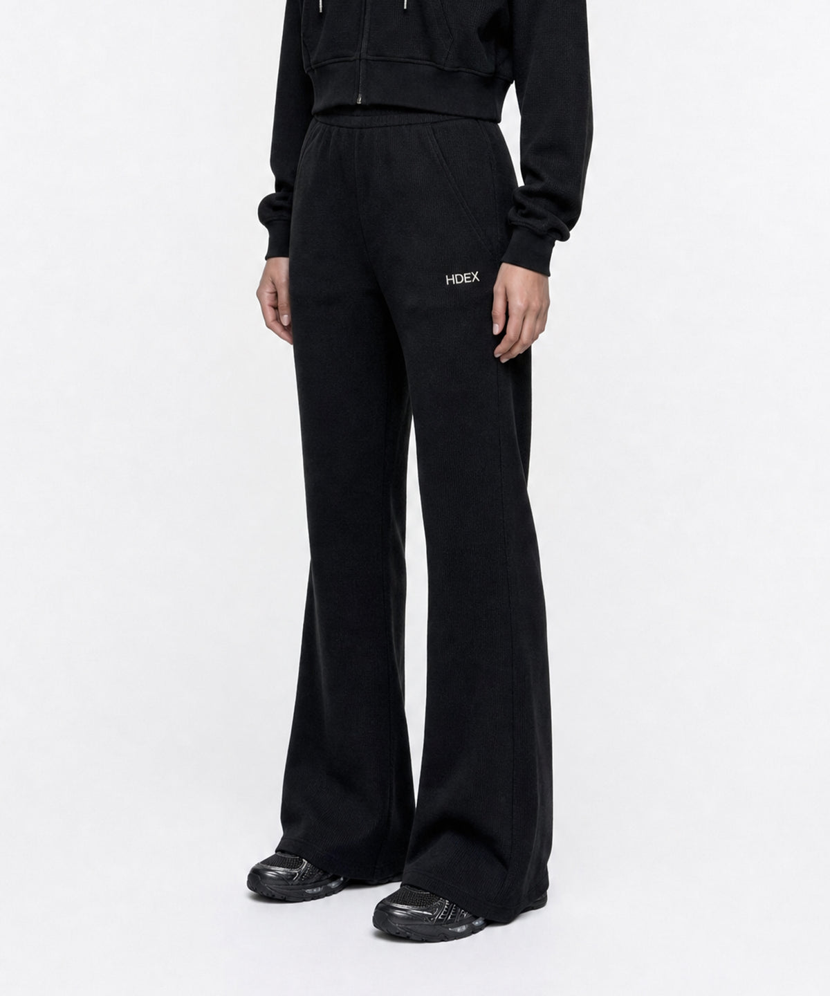 Soft Velour Waffle Bootcut Pants