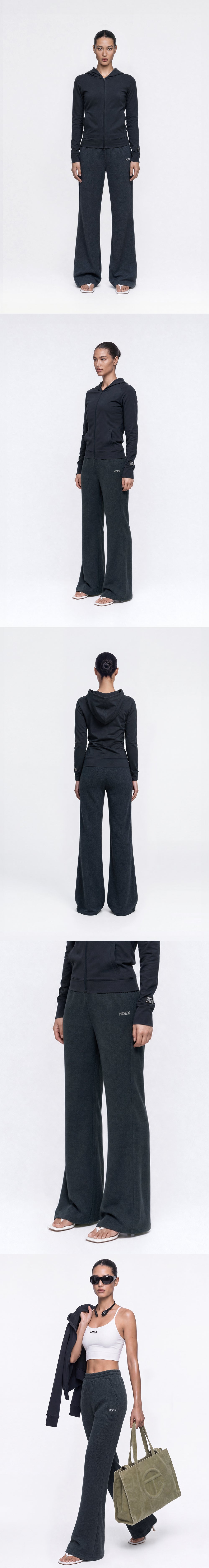 Soft Velour Waffle Bootcut Pants