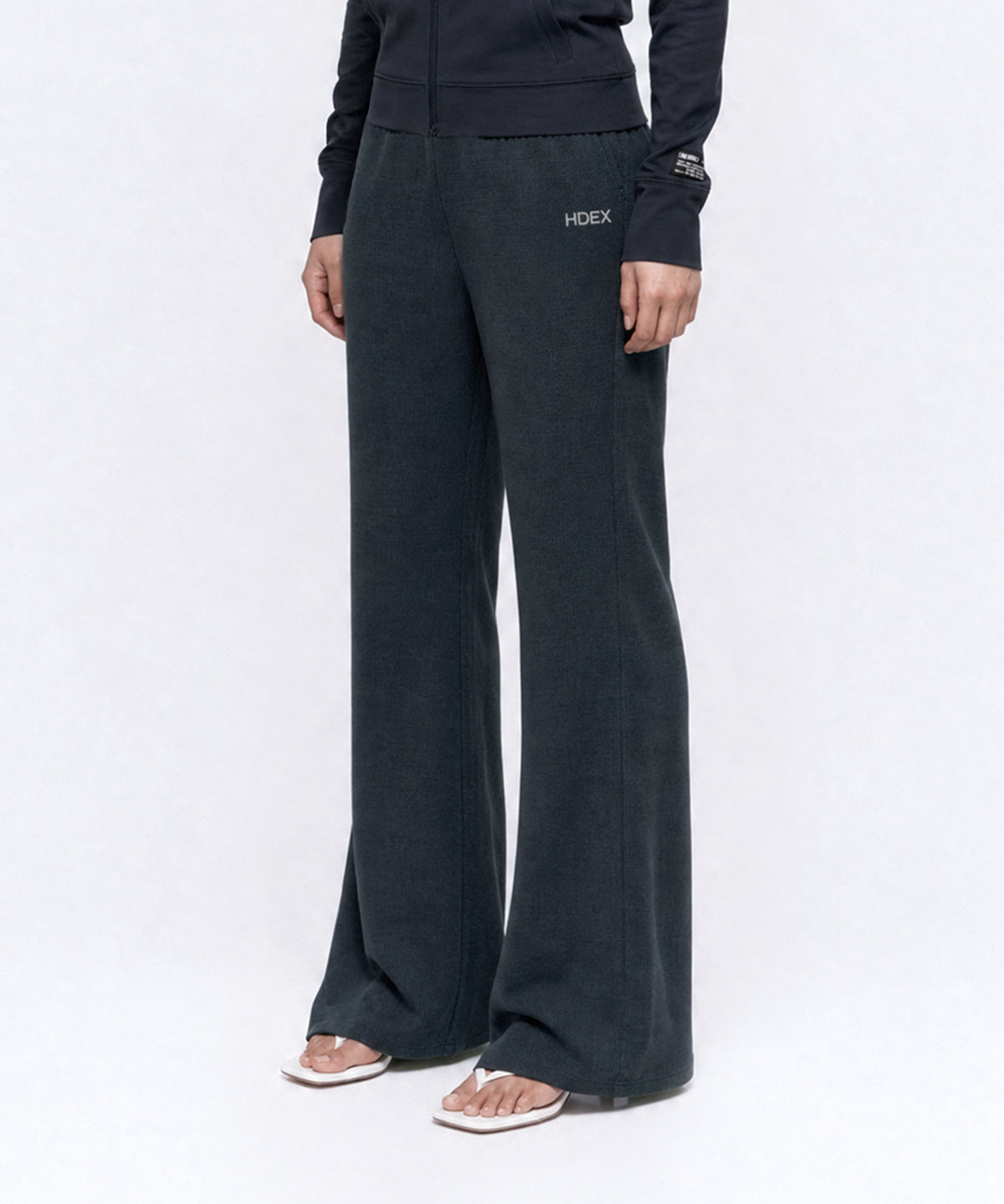 Soft Velour Waffle Bootcut Pants