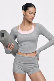 Sophie Layered Long Sleeve Bra Top