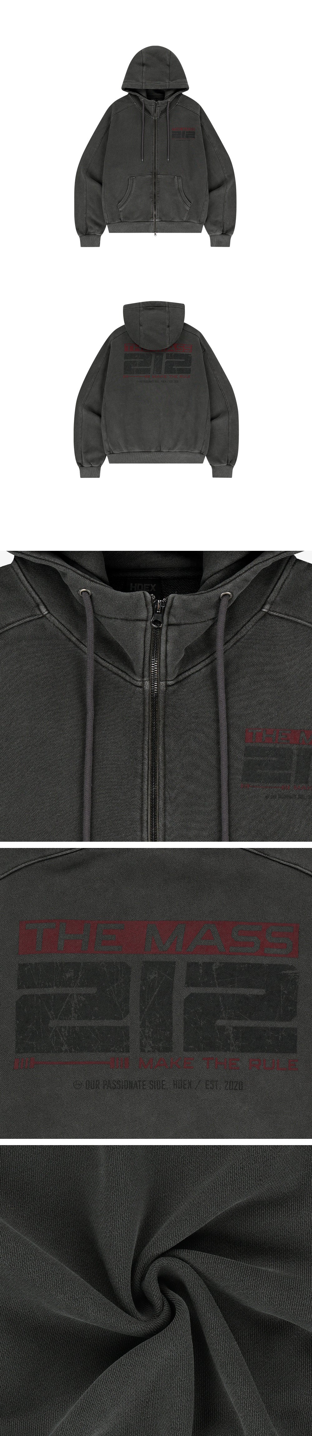 The Mass 212 Pigment Hoodie Zip-up