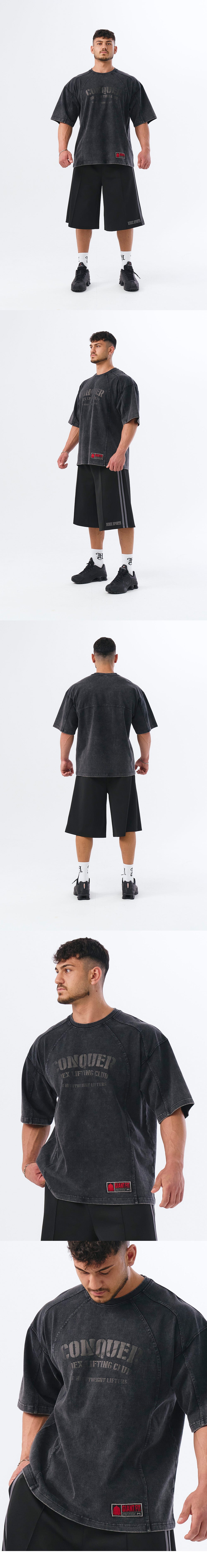 Faded Washing Conquer Short Sleeve