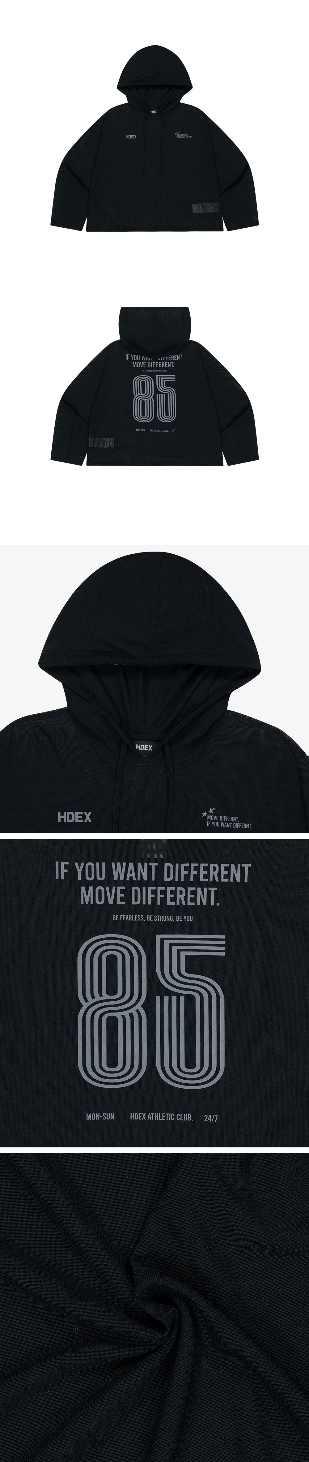 Women`s Mesh Cover up Crop Hoodie