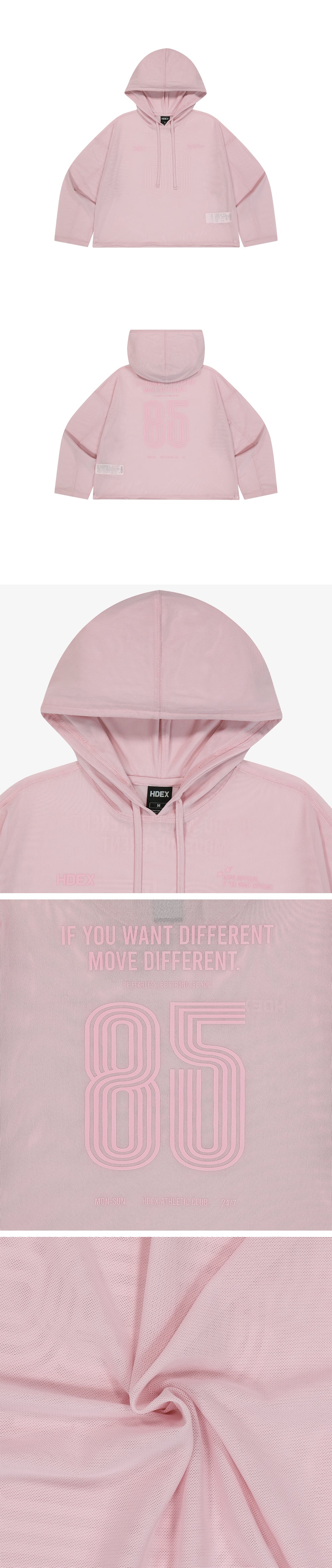 Women`s Mesh Cover up Crop Hoodie