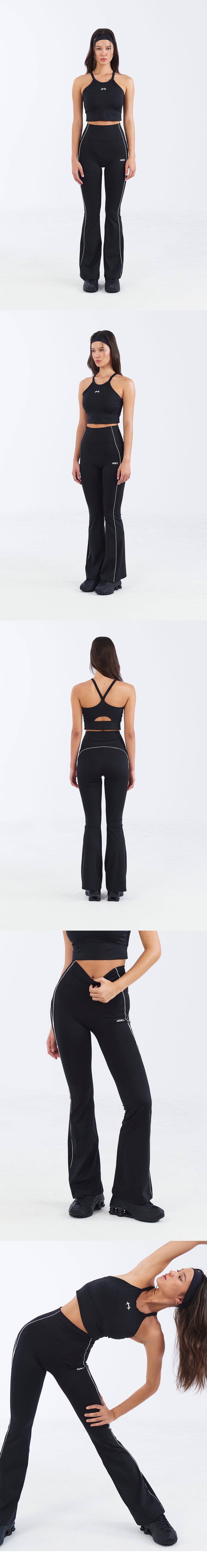 Women`s Support Piping Bootcut Leggings