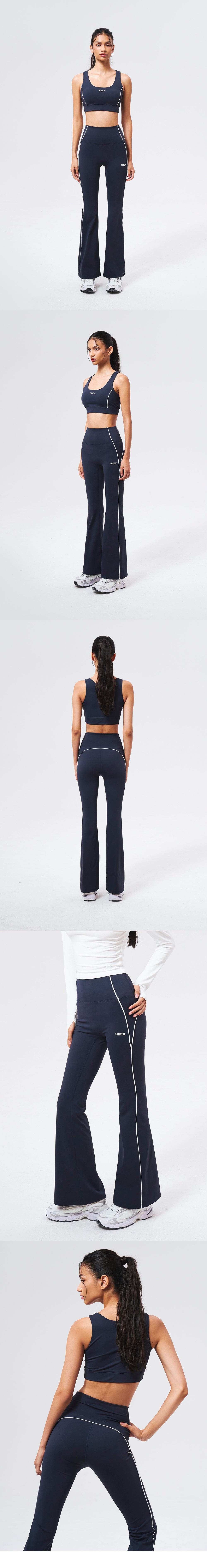 Womens Support Piping Bootcut Leggings