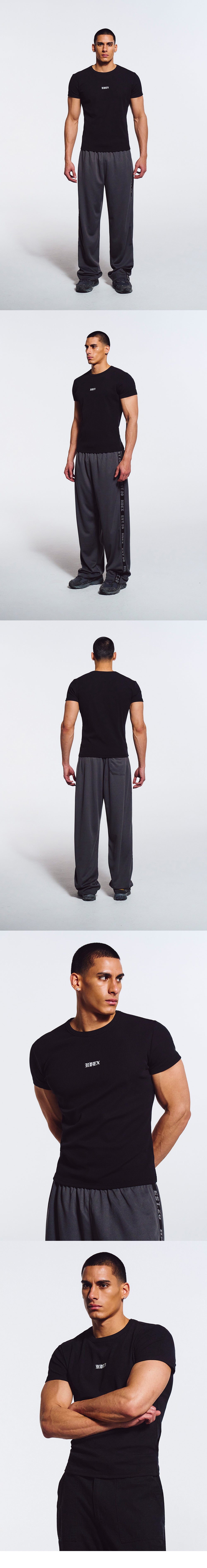 Essential Ribbed Muscle Fit Short Sleeve
