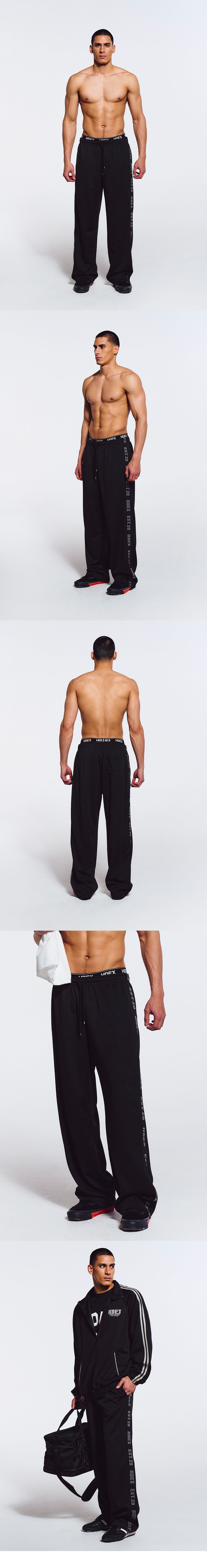 Tape Mesh Wide Pants