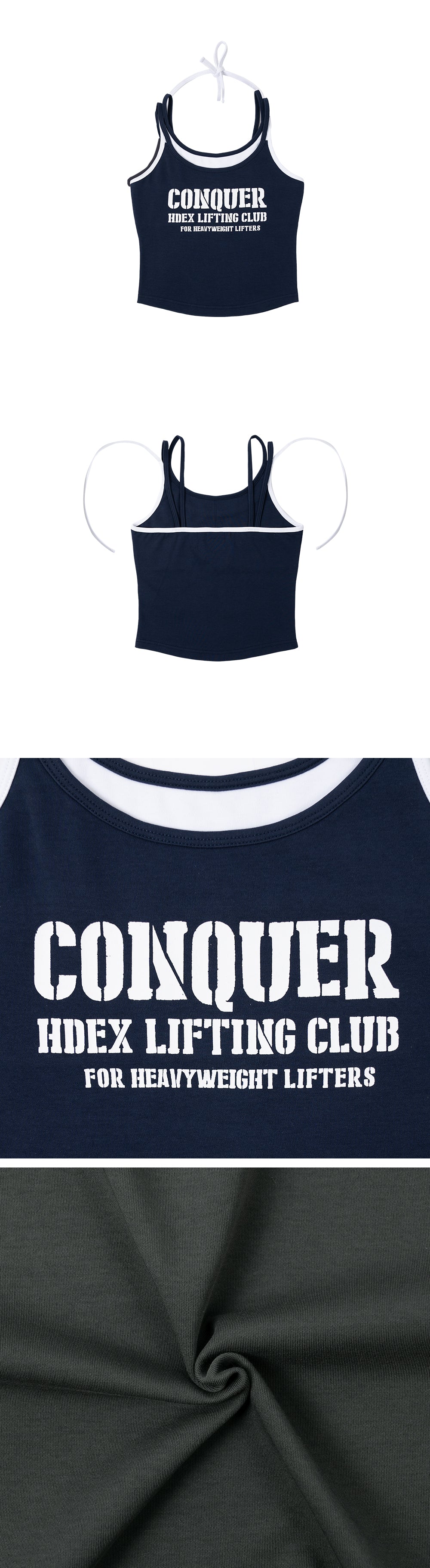 Women`s Double String Halter Tank Top