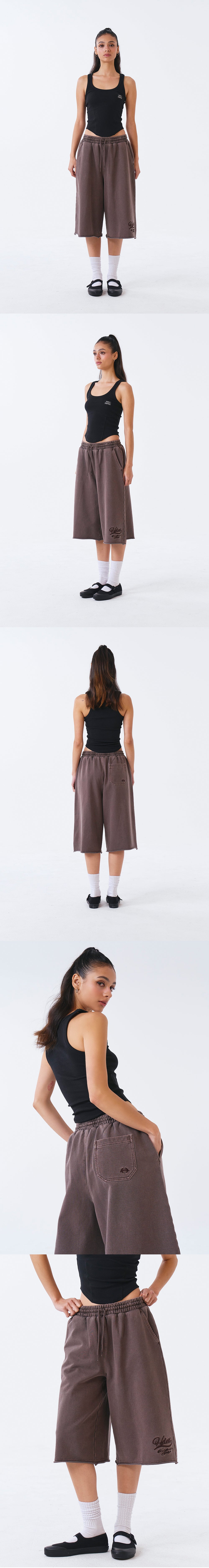 Women`s Pigment Cutting Bermuda Shorts