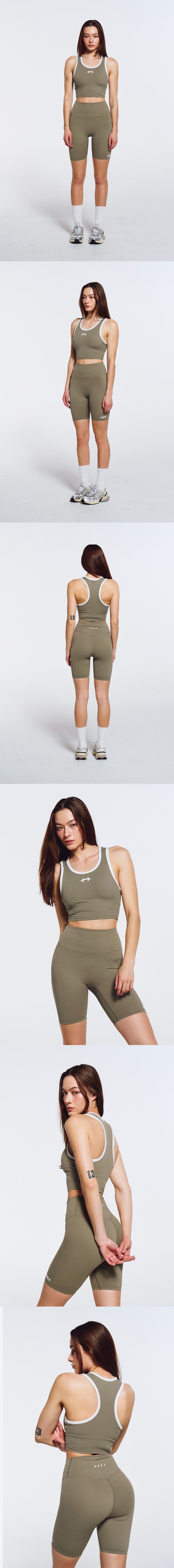 Women`s Daily Symbol Contrast Bra Top