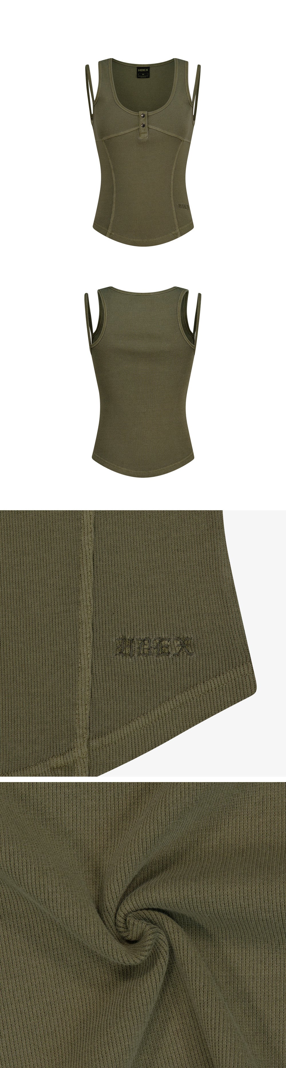 Women`s Pigment Double Layer Tank Top