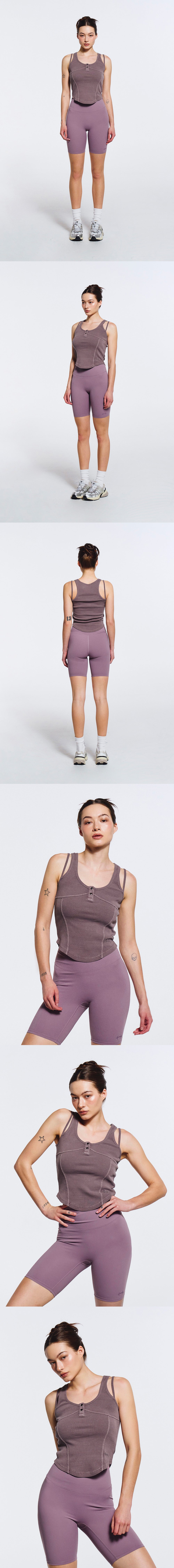 Women`s Pigment Double Layer Tank Top