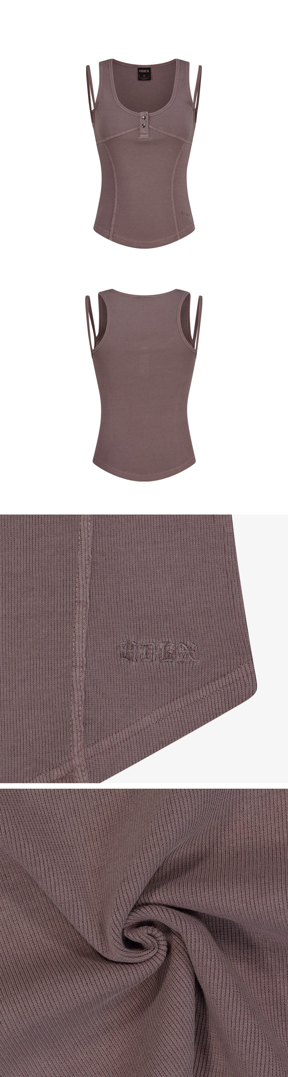 Women`s Pigment Double Layer Tank Top