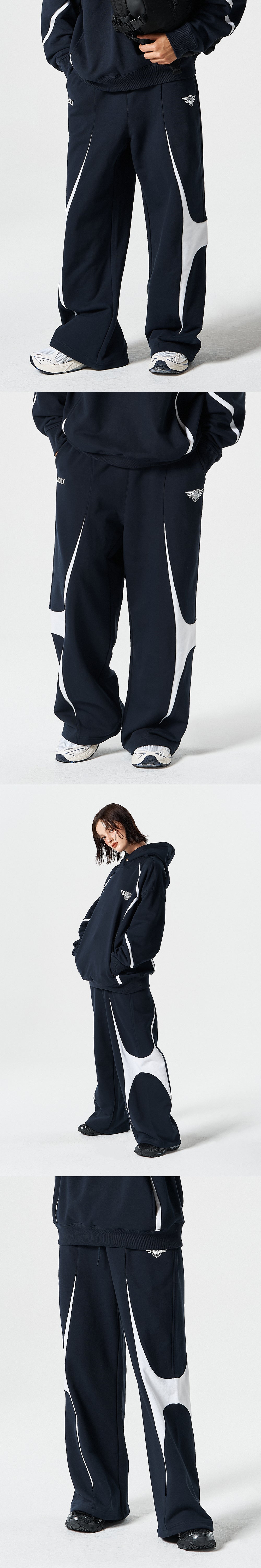 Winged Logo Color Block Sweat pants