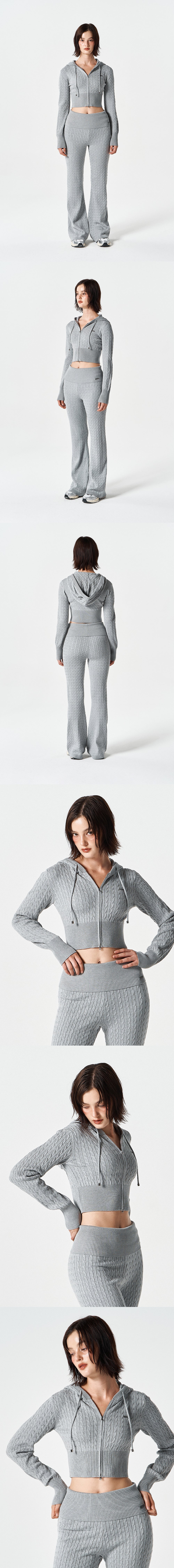 Womens Cable Knit Boots Cut Pants