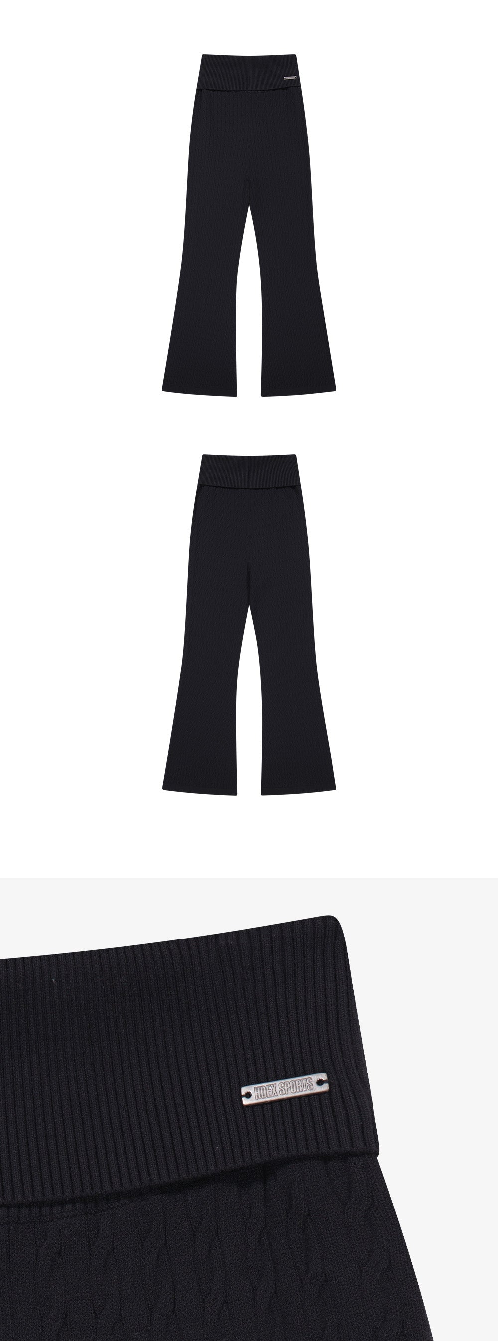 Womens Cable Knit Boots Cut Pants