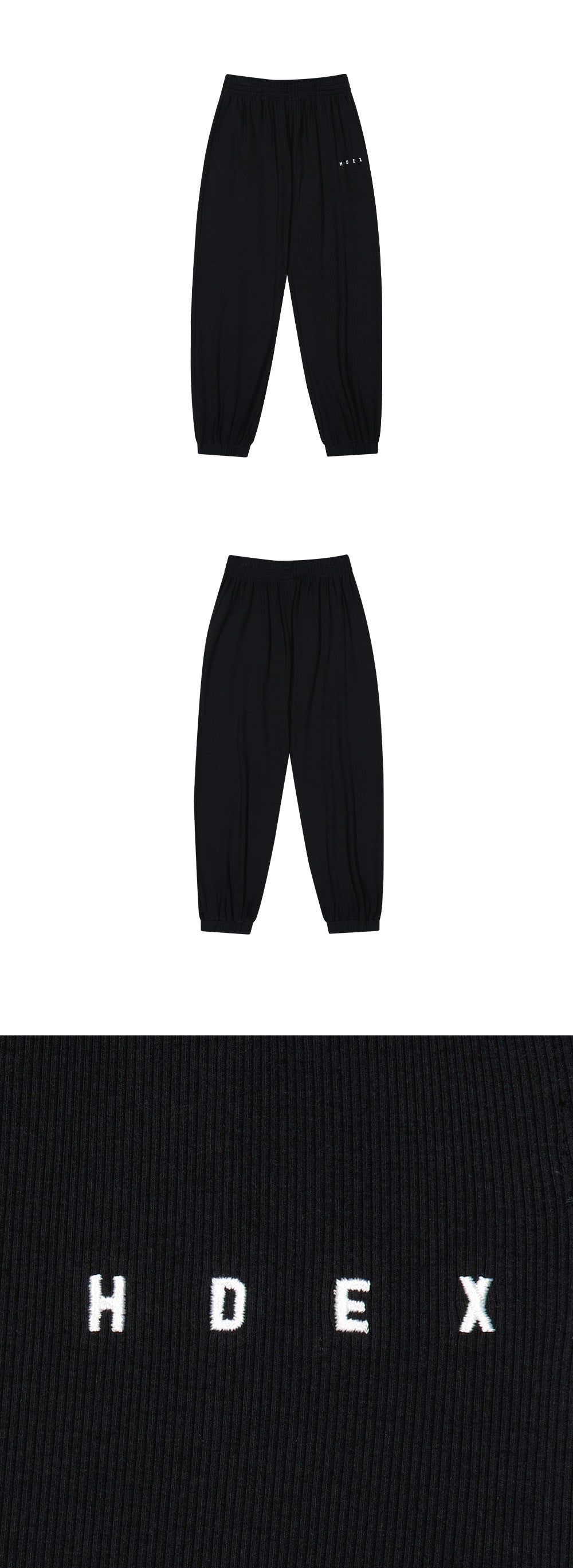 Ribbed Plain Jogger Pants