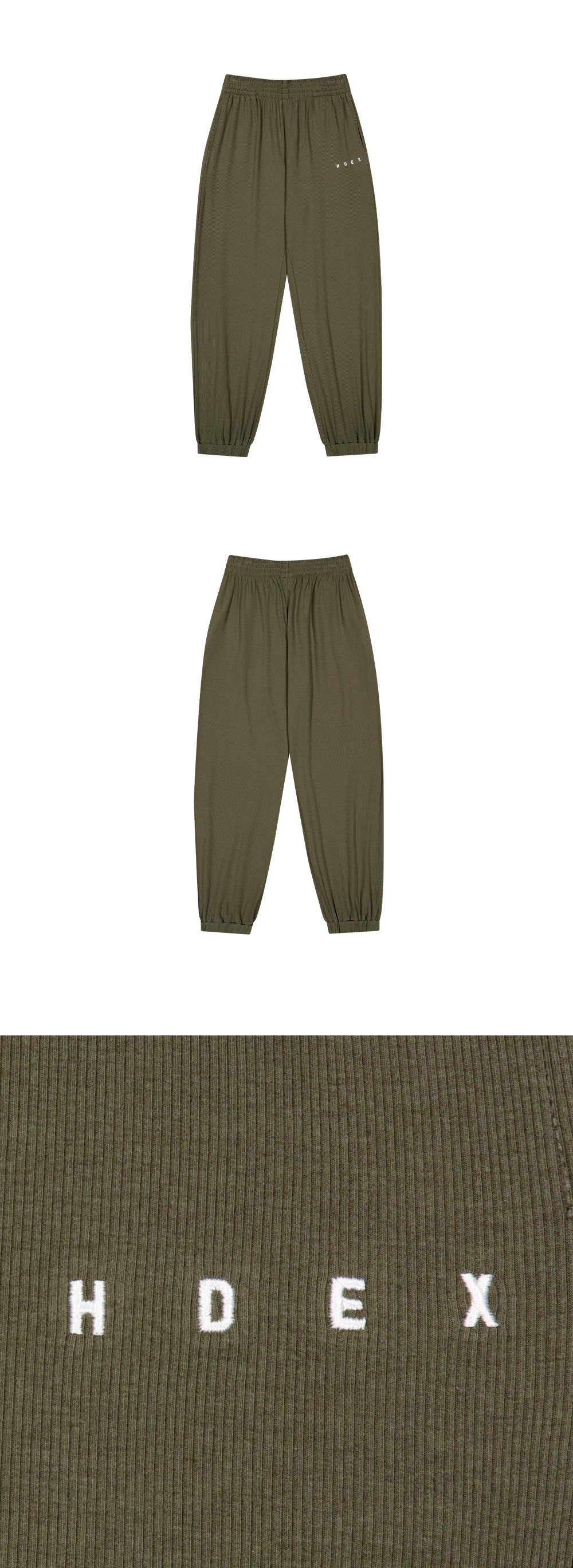 Ribbed Plain Jogger Pants