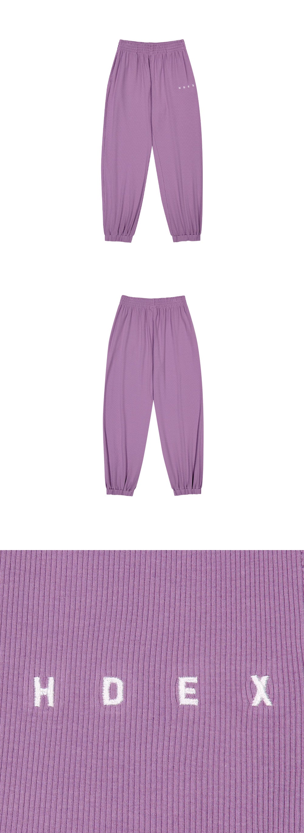 Ribbed Plain Jogger Pants