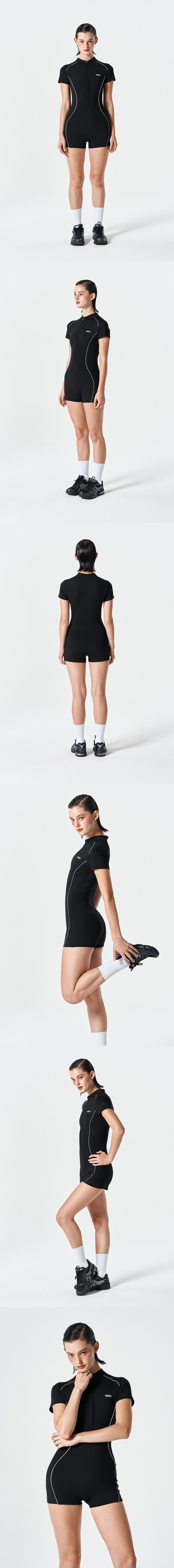 Womens Support Piping Short Sleeve Bodysuit