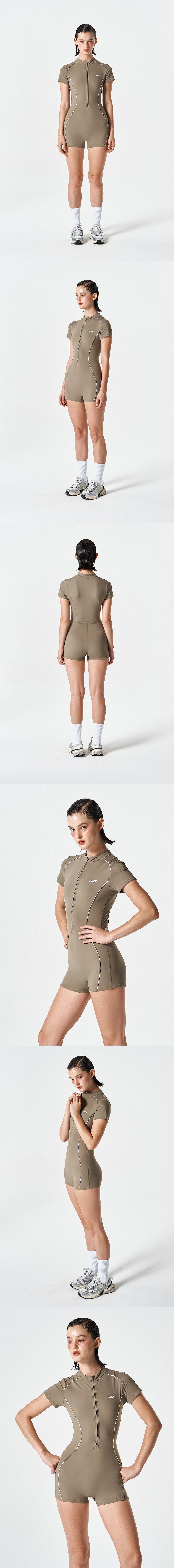 Womens Support Piping Short Sleeve Bodysuit