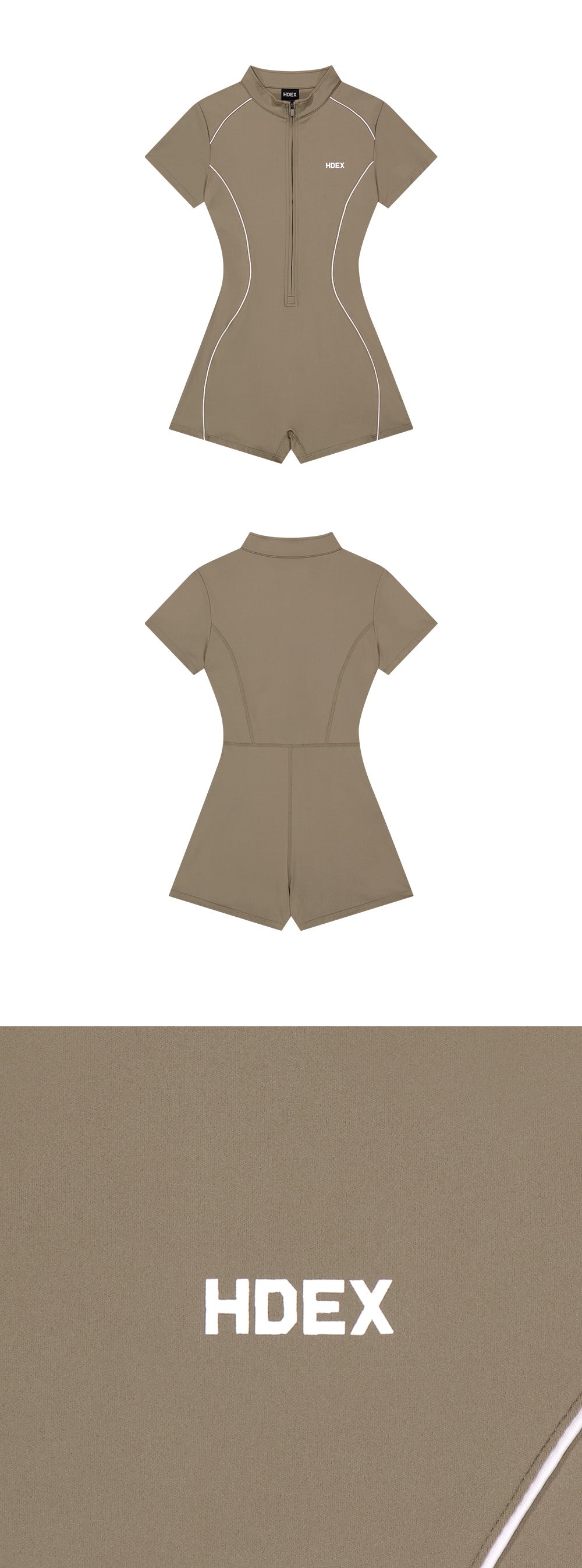 Womens Support Piping Short Sleeve Bodysuit