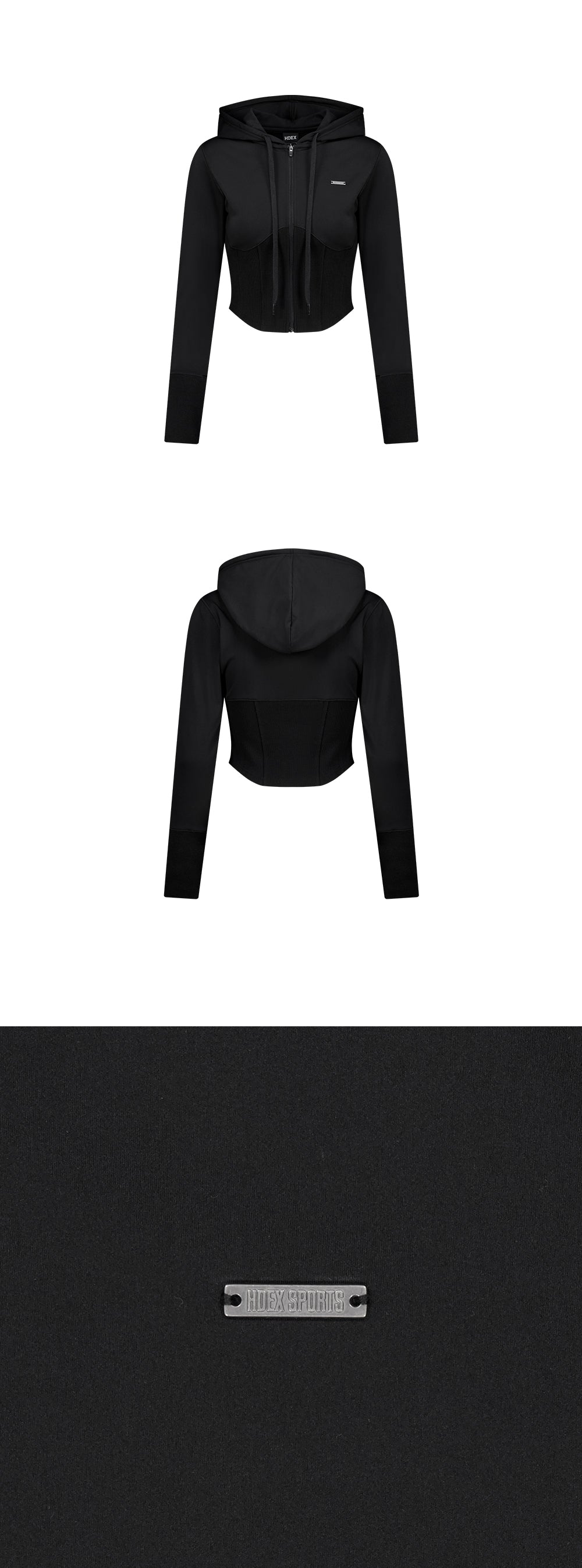 Womens Supple Corset Hoodie Zip-Up