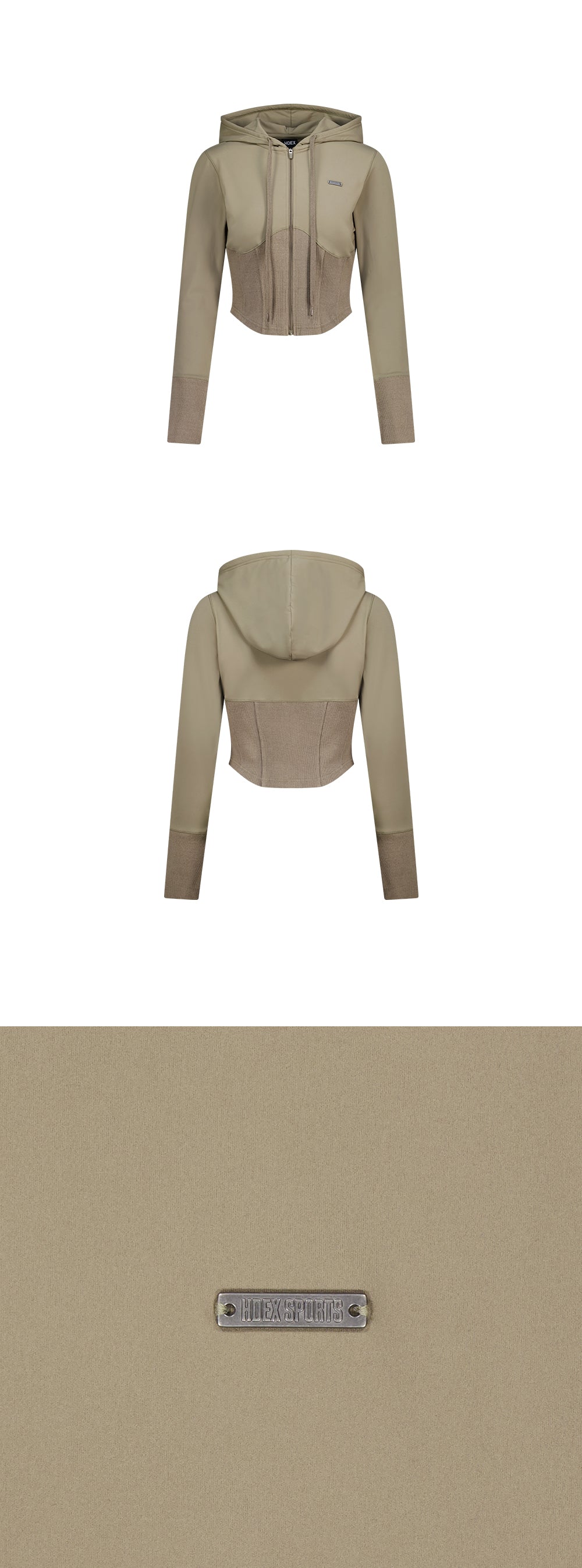 Womens Supple Corset Hoodie Zip-Up