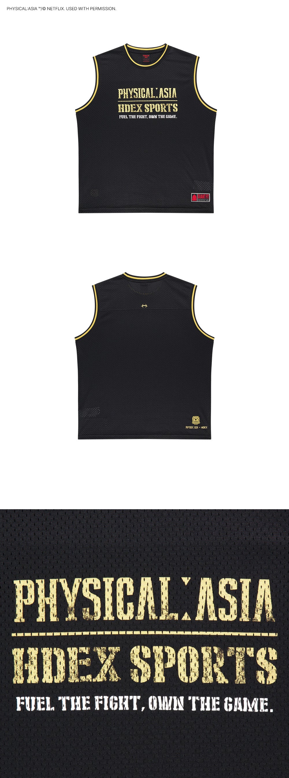 [HDEX X PHYSICAL: ASIA] Giant Fit Team Sleeveless-Gold