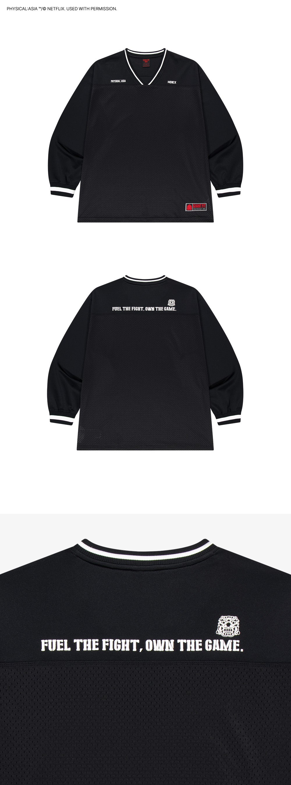 [HDEX X PHYSICAL: ASIA] Giant Fit Track Long Sleeve-Black