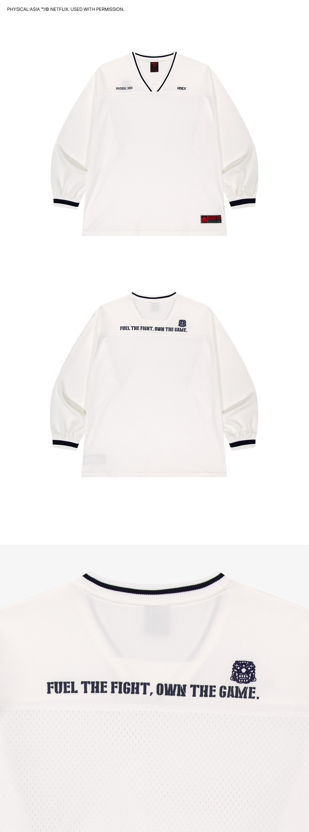 [HDEX X PHYSICAL: ASIA] Giant Fit Track Long Sleeve-White